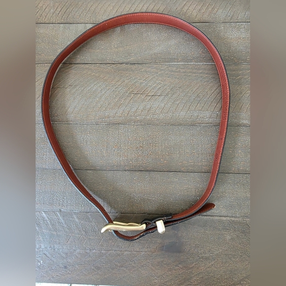 Vintage Coach Glove Tanned Black Leather Belt Made In The USA- Brass Buckle - Picture 3 of 7